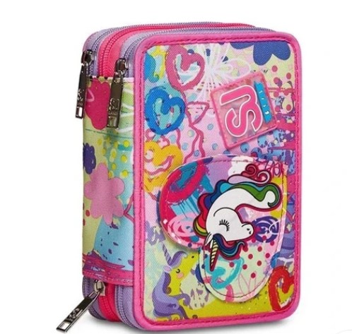 Astuccio scuola 3 zip SJ Magicflip Girl